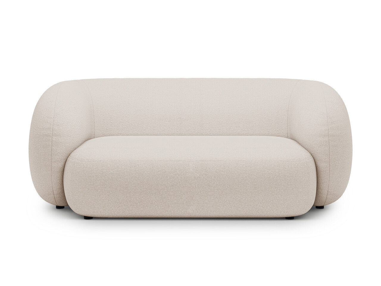 Canapea modulara 2 locuri, Kate, Micadoni Home, 183x99x76 cm, tesatura boucle, bej - imagine 5